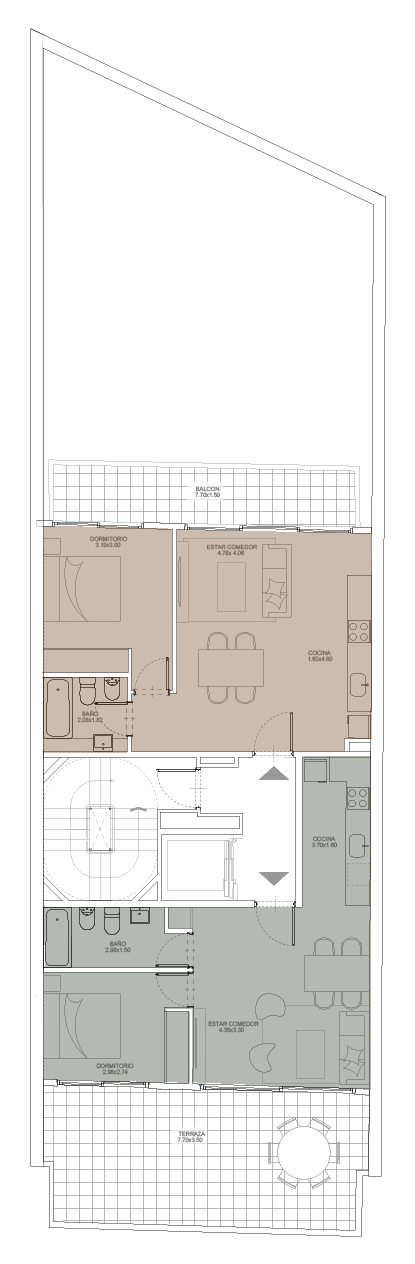 Plano del piso 8°